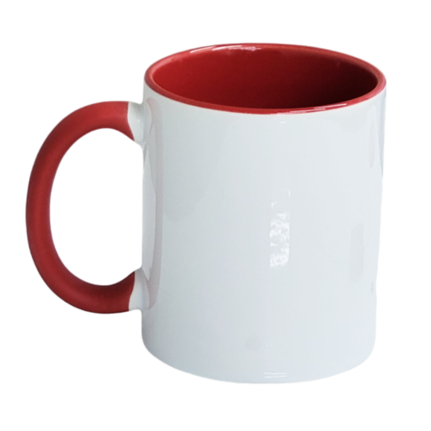 Caneca Cer. 325ml Branco Alça Soft Interno Vermelho Caneca Cer. 325ml Branco Alça Soft Interno Vermelho