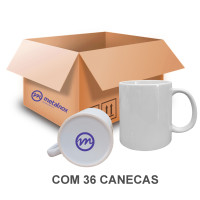 Caneca Cer. Sublimatica Metalnox - 325ml Branca Cx C/36 Caneca Cer. Sublimatica Metalnox - 325ml Branca Cx C/36