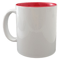 Caneca Cer. 325ml Branca-Interna Vermelha Live Caneca Cer. 325ml Branca-Interna Vermelha Live