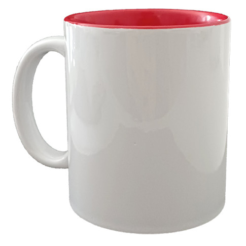 Caneca Cer. 325ml Branca-Interna Vermelha Live Caneca Cer. 325ml Branca-Interna Vermelha Live