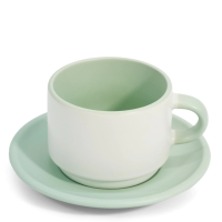 Xicara De Ceramica 90ml Petit Fosca Verde Menta C/ Pires Live Xicara De Ceramica 90ml Petit Fosca Verde Menta C/ Pires Live