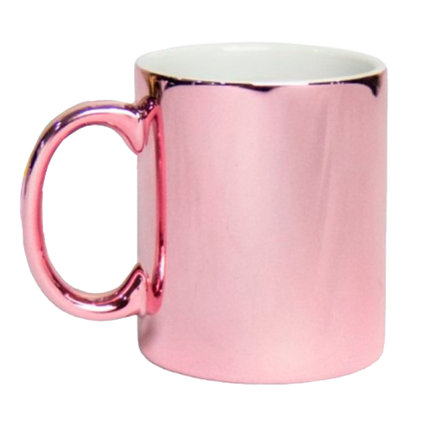 Caneca Cer. 325ml Sublimatica - Rose Cromada Live Caneca Cer. 325ml Sublimatica - Rose Cromada Live