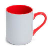 Caneca Cer. 325ml Branca - Imperial Interna e Alça Vermelha - Live P/ Sublimaçao Caneca Cer. 325ml Branca - Imperial Interna e Alça Vermelha - Live P/ Sublimaçao
