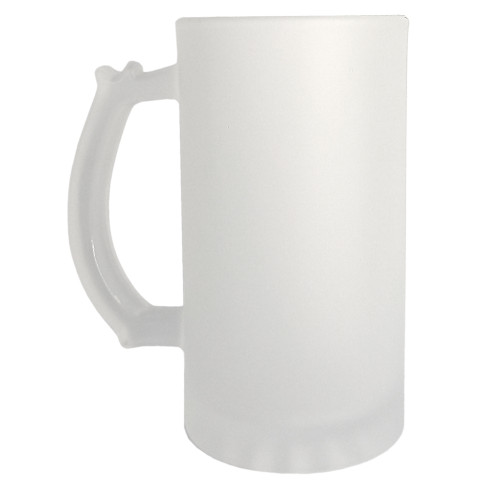 Caneca De Chopp Em Vidro 475ml Jateada Importada P/ Sublimaçao Caneca De Chopp Em Vidro 475ml Jateada Importada P/ Sublimaçao