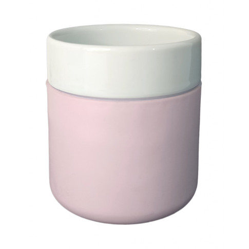 Copo De Porcelana Com Capa De Silicone Lilas