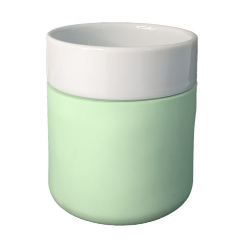Copo De Porcelana Com Capa De Silicone Verde P/ Sublimaçao