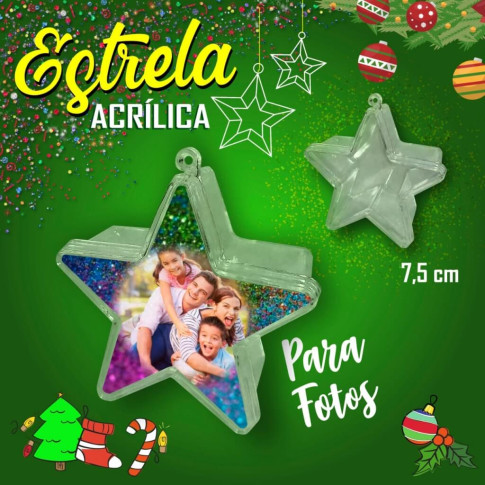 Estrela De Natal 7X7X4 Transparente C/10 Un Estrela De Natal 7X7X4 Transparente C/10 Un