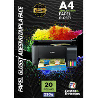 Papel Glossy Dupla Face 230g A4 c/ 20 folhas Papel Glossy Dupla Face 230g A4 c/ 20 folhas