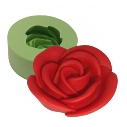 Molde Rosa Desabrochando