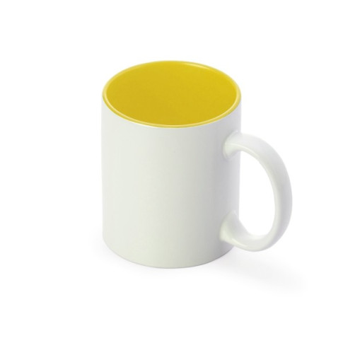 Caneca Cer. 325ml Branca - Interna Amarelo P/ Sublimaçao Caneca Cer. 325ml Branca - Interna Amarelo P/ Sublimaçao